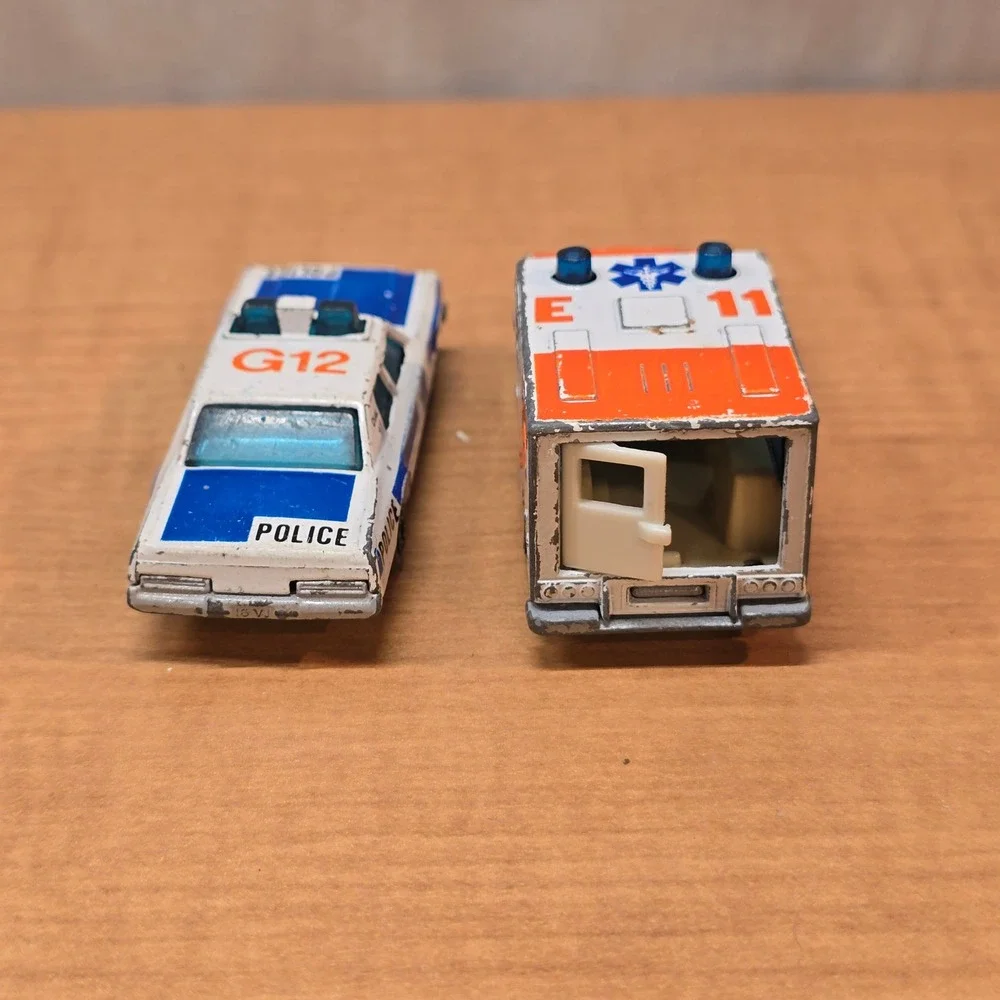 Matchbox Ambulance 1977 Police Gran Fury G12 1979‎ Metal Toy Cars VINTAGE